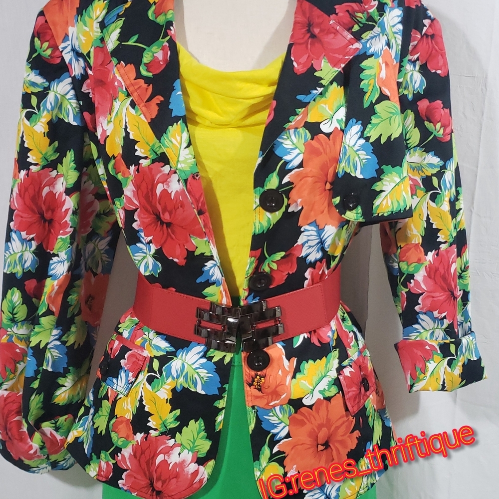 SOLD!!Floral Blazer